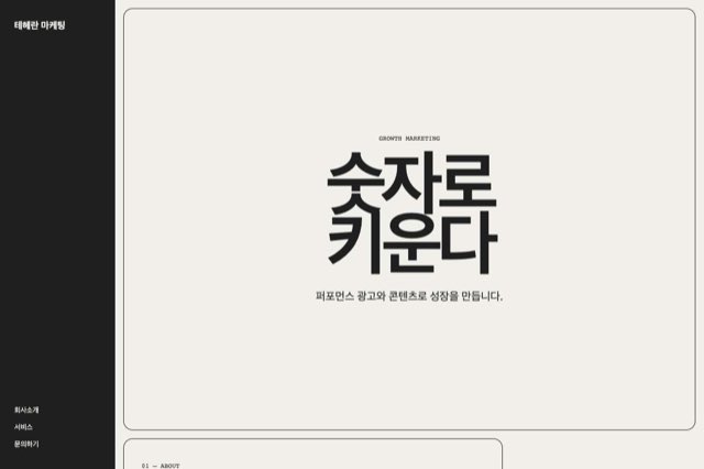 테헤란 마케팅 사이트 화면